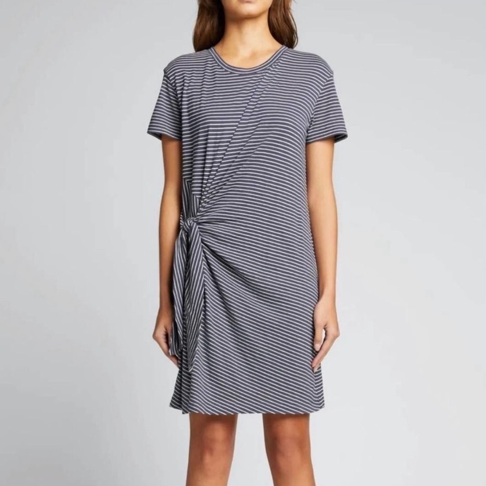Vince Navy Striped Mini Dress